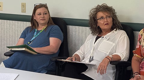 Leslie Tullos of Arisa Health and Beverly McGee of the Batesville School District 