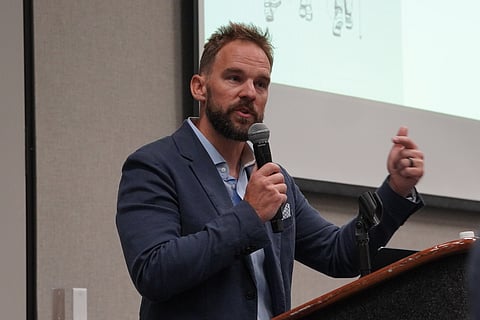 Jared Brown of For Others speaking at the 2025 Restore Hope Training Academy