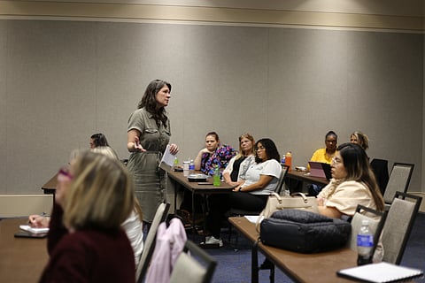 Heather Edwards, Director of Community Success  for Restore Hope, leads a session on Motivational Interviewing at the 2025 Restore Hope Training Academy.