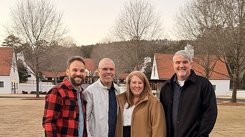 Jared Brown of For Others, Ben Sand of The Contingent, Callie Priest of WinShape Homes, and Paul Chapman of Restore Hope at the Annual Foster Care Collecctive Conference