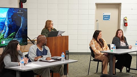 Cathlyn Moore of the Jonesboro Housing Authority, Nakia Casey, Housing Manager with Arisa Health, Whitney Fraley 100 Families Initiative, Megan Baird of Crowley’s Ridge Development Council, Danielle Lawrence St. Bernards Medical Center