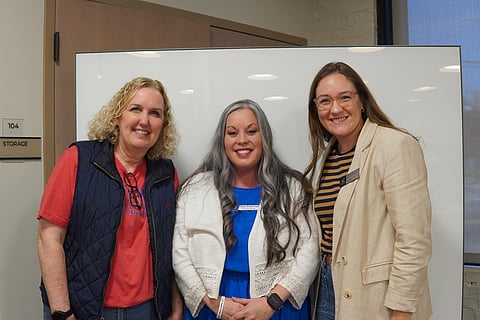 Lisa Albuja, Co-Owner and Clinical Director at CPTMH; Megan Murphy-Potts, DCFS Social Services County Manager; Madison Dickerson, Director of Field Education at UAFS