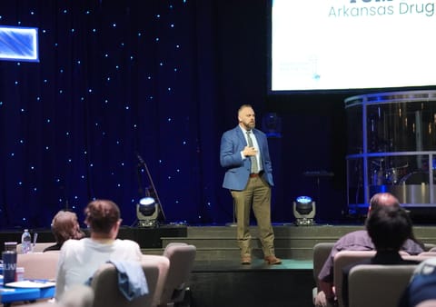 Arkansas State Drug Director Tom Fisher at the 2026 Sebastian County Opioid Task Force Summit