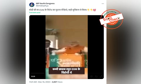 Fact Check: MP Youth Congress shares clipped video of PM Modi speech with false claim