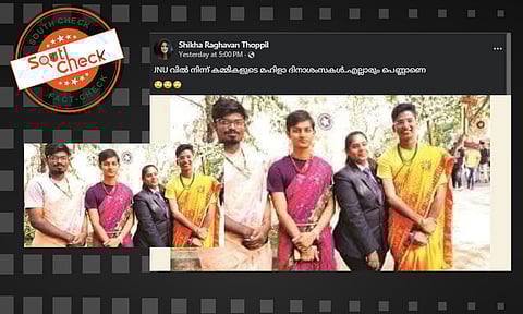Fact Check: വനിതാദിനത്തില്‍ പെണ്‍വേഷം ധരിച്ച് JNU-വിലെ ആണ്‍കുട്ടികള്‍? ചിത്രത്തിന്റെ സത്യമറിയാം