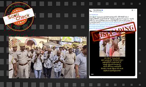 An old video of Rajasthan police parading criminals after shaving their heads was falsely linked to the recent violence in Prayagraj.