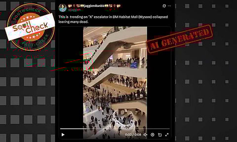 Fact Check: ಮೈಸೂರಿನ ಮಾಲ್​ನಲ್ಲಿ ಎಸ್ಕಲೇಟರ್ ಕುಸಿದ ಅನೇಕ ಮಂದಿ ಸಾವು? ಇಲ್ಲ, ಇದು ಎಐ ವೀಡಿಯೊ
