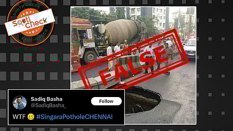 சமூகத்தில் சென்னையின் சாலையில் ஏற்பட்ட படுகுழி