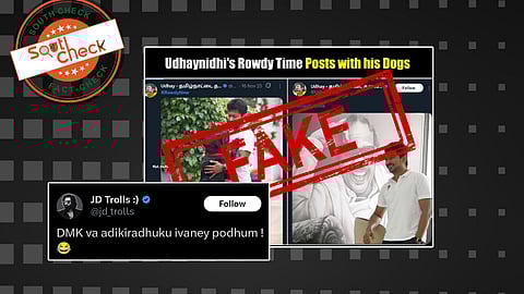 Fact Check: கருணாநிதியை குறிப்பிட்டு உதயநிதி ஸ்டாலின் "Rowdy Time" எனப் பதிவிட்டாரா?