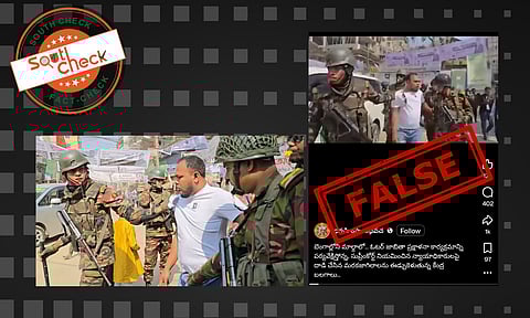 A video claiming to show security forces detaining people in West Bengal ahead of Assembly elections is going viral on social media.