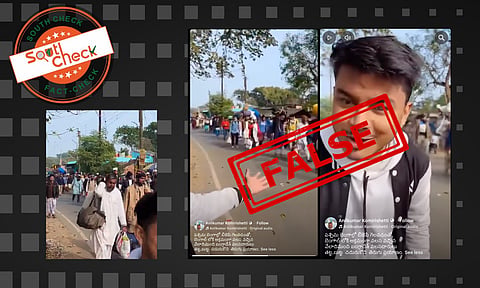 A video circulating online claims to show ‘Bangladeshi infiltrators’ leaving WB after the state polls.