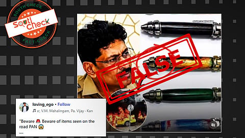 Fact Check: கைக்குண்டு வடிவிலான பேனாக்கள் வெடிப்பை ஏற்படுத்துவதாகக் கூடும் என்று வைரலாகும் தகவல்? உண்மை அறிக