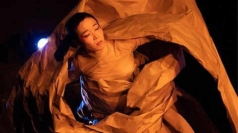 Haruko Crow Nishimura performs in "Boy mother / faceless bloom."