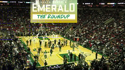 The Seattle Supersonics play the Bostons Celtics at Key Arena in December 2007.