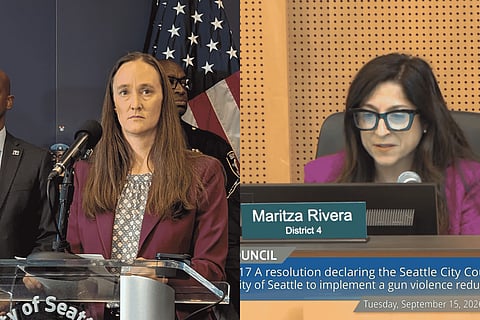 Wilson speaks at presser, Rivera speaks at council meeting.