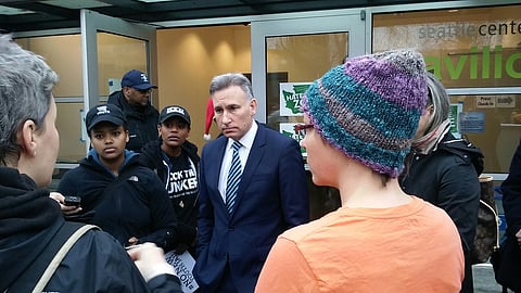 Demonstrators Confront Murray, Constantine On "Youth Jail" at "Hate Free Zone" Rally