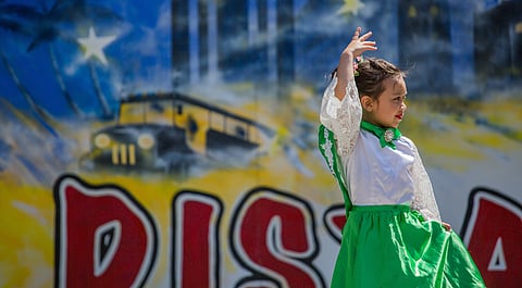 A young dancer performs, during the 30th annual Pista sa Nayon at Seward Park in Seattle, Washington, on July 28, 2019. (Photo: Carolyn Bick)