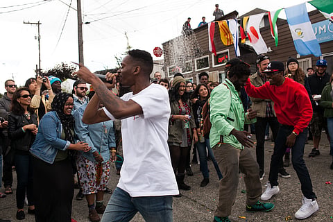 The 6th Annual Block Party at the Station coffeehouse in Beacon Hill