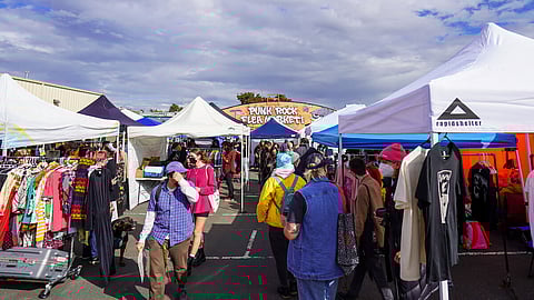 Hundreds of people showed up to shop from over a hundred vendors at the Punk Rock Flea Market Sept. 18–19, 2021, in White Center. (Photo: Susan Fried)