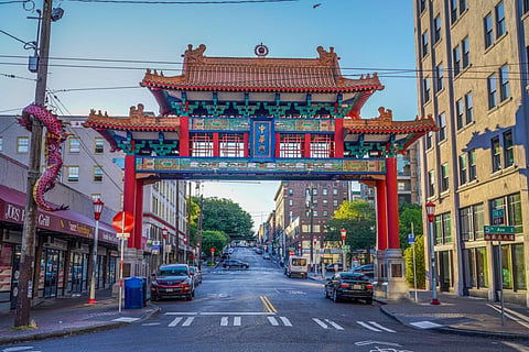 The historic Chinatown Gate in the Chinatown-International District