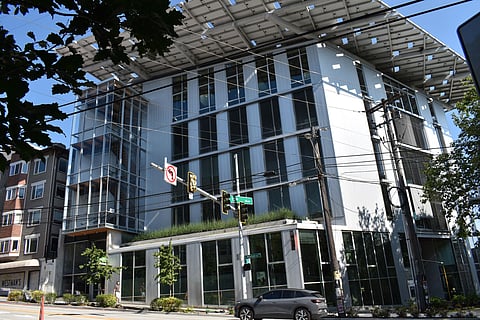 Designed to be the greenest commercial building on earth a decade ago, the Bullitt Center, 1501 E. Madison St., led the way to construction offices with net-zero emissions. (Photo: Phil Manzano)