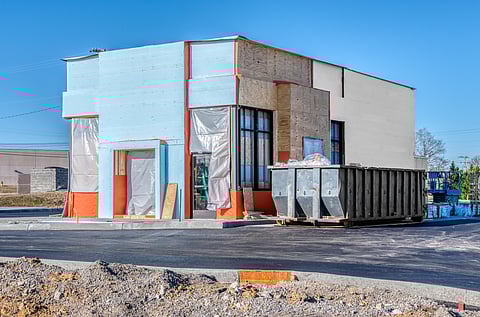 Small Fast Food Restaurant Under Construction
