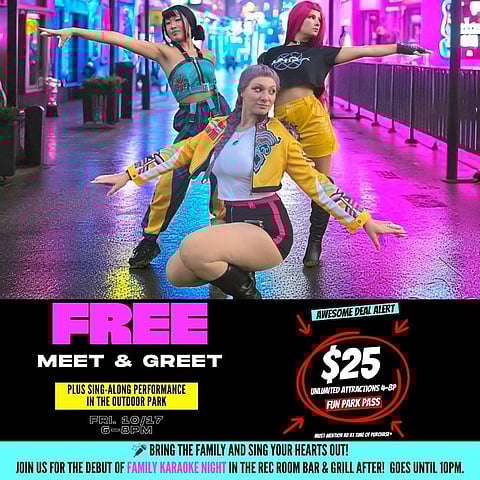 🎤 FREE Character Meet & Greet &  $25 Unlimited Attraction