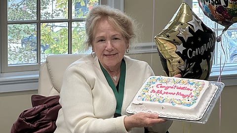 Portrait of Celtic Angels LPN Mary Irving, honored for 11 years of compassionate and dependable home health care service.