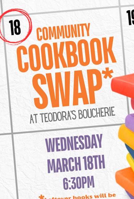 Teodora's Cookbook Swap and Charcuterie