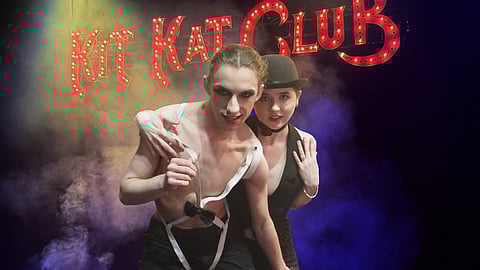 Haley Miller as Sally Bowles and Michael Tokar as the Emcee lead Company Theatre’s Cabaret, a production that shifts from glittering spectacle to a sobering reckoning with history.