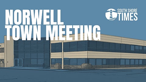 cartoon drawing of a white office building 