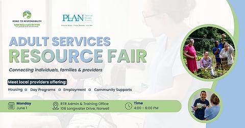 Flyer from road to responsibility adult services resource fair