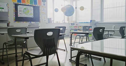 An empty classroom 