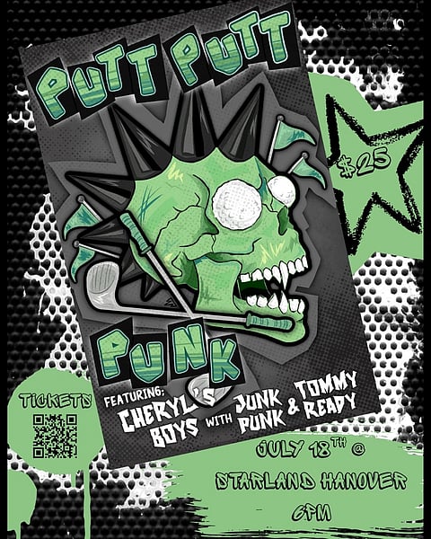 punk rock putt putt flyer