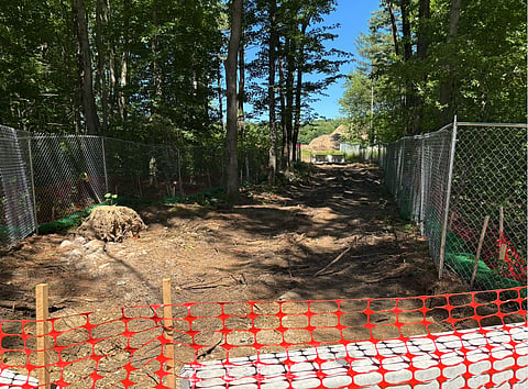 A bulldozed area. 