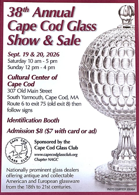 promo poster for 38th annual cape cod glass show and sale 