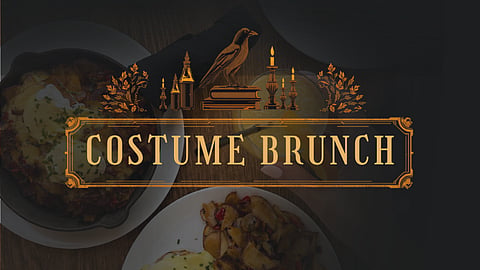 promo poster for three v apothecary costume brunch 
