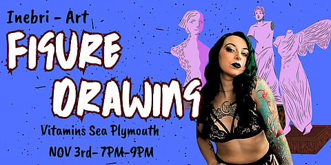 Promo poster for inebri-art figure drawing