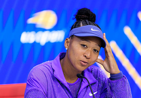 Naomi Osaka spoke to the media after her first round win in the 2025 US Open