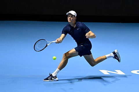 Jannik Sinner in action during the Six Kings Slam