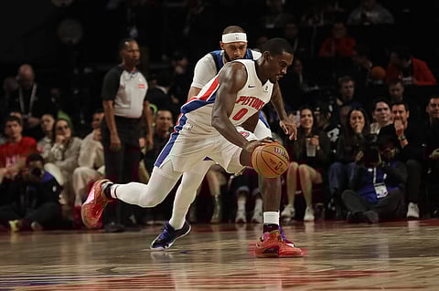 Daren Julen of Detroit Pistons in action during their match against Dallas Mavericks in Mexico City | Image Credit: Imago
