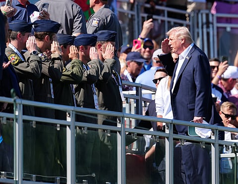 Donald Trump snapped at a stadium