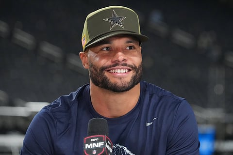 Dak Prescott at an interview