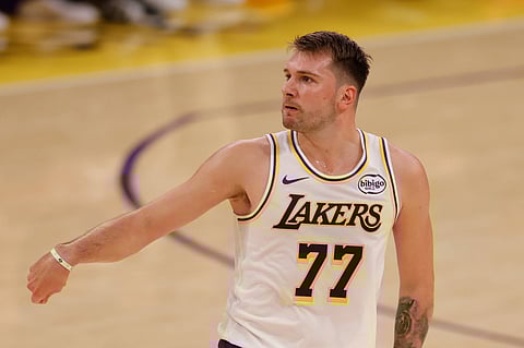 Luka Doncic in action