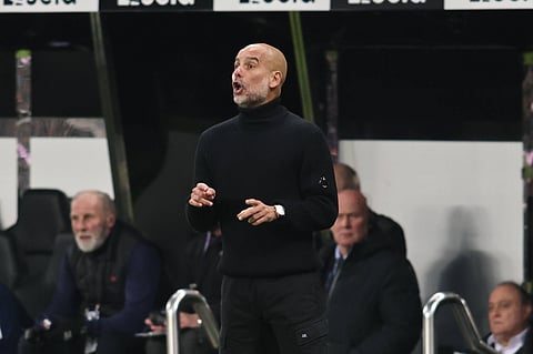 Guardiola on the sidelines