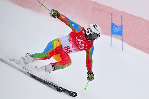 Shannon-Ogbnai Abeda during the 2022 Winter Olympics