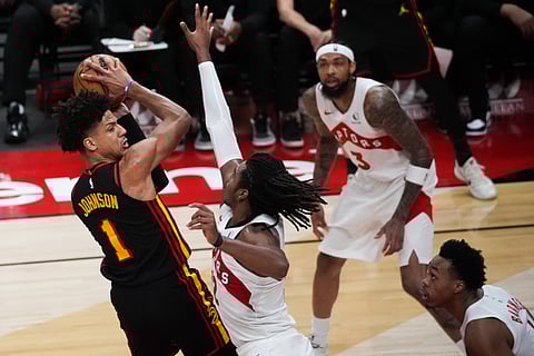 Hawks' Jalen Johnson in action