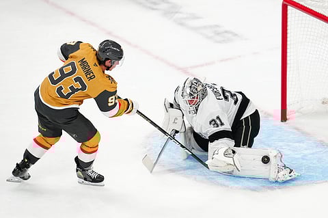 Vegas Golden Knights and Los Angeles Kings players in action
