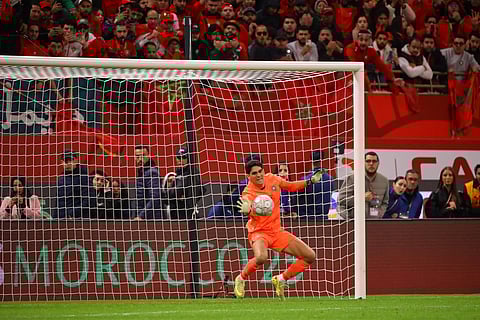 Yassine Bounou makes a decisive save vs. Nigeria