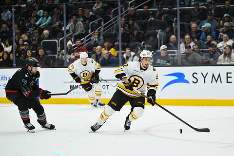Boston Bruins and Seattle Kraken players in action
